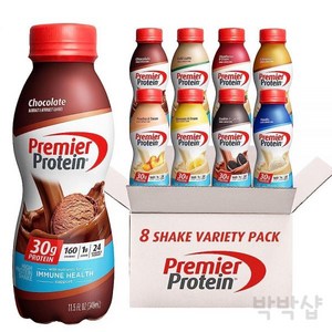 Pemie Potein 단백질 쉐이크 8가지 맛 버라이어티 팩 8팩, 8가지 맛의 버라이어티 팩, 1개, 30ml