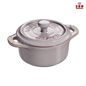 STAUB 스타우브 세라믹 미니 꼬꼬떼 라운드 10cm (앤틱 그레이), 1개