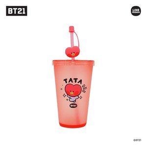 BT21 미니니 아이스 텀블러 TATA 타타 워터 보틀 빨대 스트로우 캡 대용량