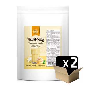 까르페 슈크림 파우더 1kg커피상인 라떼, 1개입, 2개