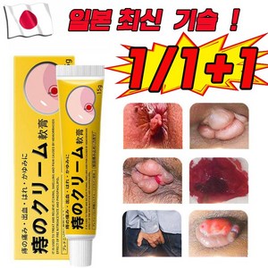 [당일발송] 일본 치질 연고 항문 가려움증 통증 제거 완화 크림 천연 허브 항균 연고 포장증정, 2개, 20ml