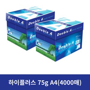 더블에이 75g 복사용지 2000매, A4, 2박스