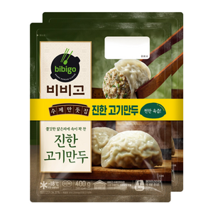 [CJ제일제당] 비비고 수제만둣집 맛 진한고기만두400g, 400g, 2개