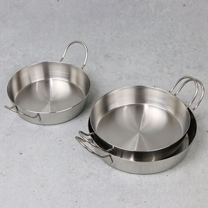 스텐 양손잡이 접시 (3size) 빠에야접시 스텐그릇, 양손잡이접시(2호), 1개