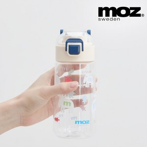 MOZ 스웨덴 원터치 트라이탄 키즈 보틀 물병, 1개, 480ml, 아쿠아블루