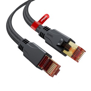 Soopii CAT8 40Gbps 초고속 LAN 케이블 SFTP 인터넷 랜선, 30m, 1개, 블랙