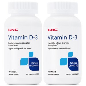 GNC VITAMIN D-3 5000 IU 180 TABLETS 비타민D3 180정 2개