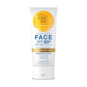 호주 본다이샌즈 무향 모이스처 페이스 선크림 SPF 50+ 75ml Bondi Sands Face Sunscreen, 1개