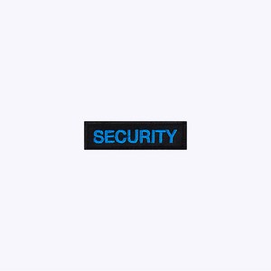 SECURITY 검정+파랑 BU72 - 오버로크 벨크로 마크 약장 와펜 자수 가드 안전 보안 시큐리티