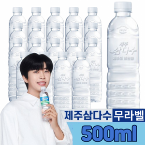 제주삼다수 그린 무라벨, 500ml, 100개