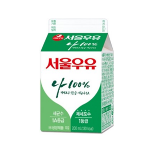 서울우유 흰우유 200ml, 1개