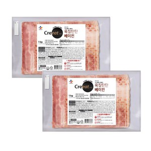 크레잇 냉동 육질탄탄베이컨 1kg, 2개