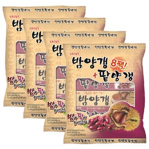 크라운 밤양갱 4p + 팥양갱 4p, 400g, 4세트