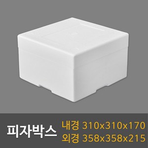 택배용 식품용 피자박스(20ea) 냉동피자박스 스티로폼박스, 20개