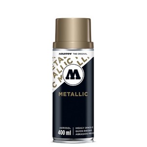 [모로토] 아크릴스프레이 400ml 금속 (색상선택) - 스프레이페인트 바니쉬 모로토우 MOLOTOW, 419 METALLIC Gold, 1개