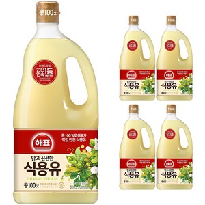 해표 콩기름 식용유, 1.8L, 5개