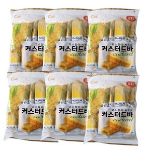 청우식품 커스터드바, 170g, 6개