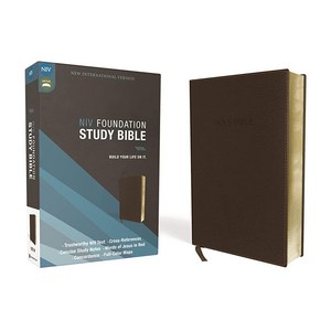 NIV Foundation Study Bible Leathesoft Bown Red Lette, NIV, Foundation Study Bible, L