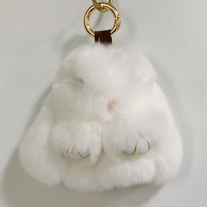 하우스팡 인형키링 열쇠고리 토끼인형, 화이트, 1개