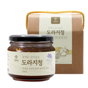 [100% 국산 약도라지] 정담연 통째로 갈아넣은 도라지청 고함량, 1개, 1개입, 500g