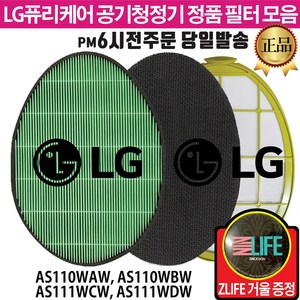 LG 퓨리케어 공기청정기 정품 필터 AS111WCW AS111WDW AS110WAW AS110WBW (즐라이프거울 무기한증정), 1.극세필터