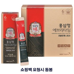 [KT알파쇼핑]정관장 홍삼정 에브리타임 10ml 30포 (쇼핑백 포함), 1개