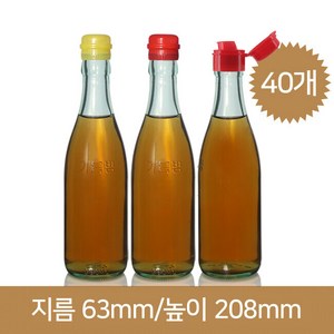 청참기름350ml 숏캡 40개, 40개 1BOX[무료배송], 빨강반 노랑반