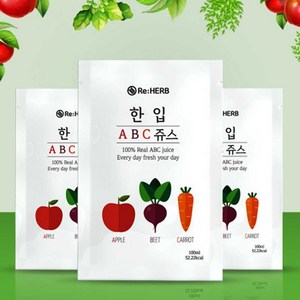 100% 국내산 NFC 껍질채 착즙하는 ABC 해독 주스 사과 당근 비트 쥬스 100ML 30포, 1박스, 30개