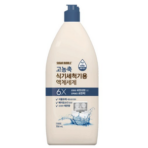 슈가버블 식기세척기 고농축 올인원 액체세제, 1개, 750ml