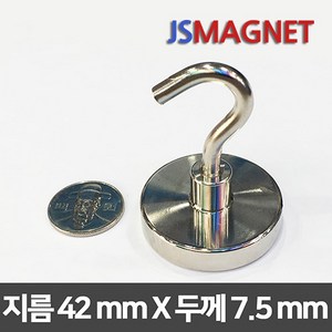 정신마그네트 초강력 네오디움자석 고리자석, 1개, 06_42mmx7.5_M8