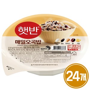 햇반 매일오곡밥, 210g, 24개