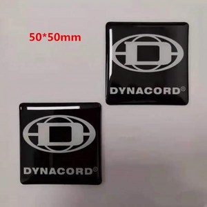 Dyncord 플라스틱 간판 사인 OEM 로고 명판 오디오 앰프 스피커 확성기 경적 50x50mm, 한개옵션0