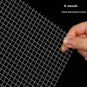 메쉬철망 4 500 메시 304 스테인리스 여과기 철망사 길쌈 철사 체 판 스크린, 4 Mesh 5500Micon, 50cm by 50 cm, 1개