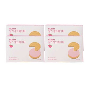 [할리스] 딸기 샌드웨이퍼 4입 x4, 32g, 4개