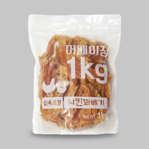 펫레터 어메이징 대용량 강아지 간식, 치킨꽈배기, 1kg, 1개