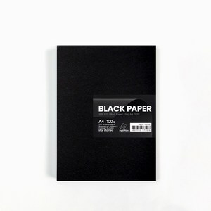 PaperPhant 검정 종이 (Black Paper), 130g A4 100매