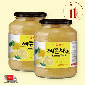 꽃샘 레몬차 1kg 레몬 액상 차 청 티 탕비실 간식, 1개입, 2개