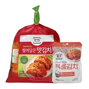 종가 썰어담은 맛김치 1.6kg + 종가 볶음김치 80g, 1개, 1.68kg