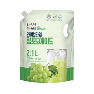 라이브타임 청포도에이드, 2.1L, 1개