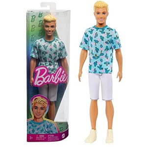 MATTEL 바비(Barbie) 켄 패셔니스타 블루 핑크 티셔츠【옷 갈아입히기 인형】【3세~】HJT10, 1cm, 1개