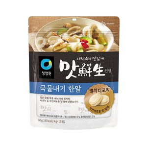 청정원 맛선생 멸치디포리 60g x 1봉(4gx15입) 국물내기 한알, 1개