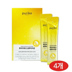 퓨리카뮤신 글루타치온 4box 40포 레몬맛젤리 특허뮤신, 200g, 4개