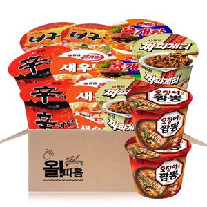 올따옴기획 큰컵 신라면+새우탕+너구리+짜파+오짬+육개장, 1개