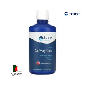 트레이스미네랄리서치 Trace Minerals Research 액상 칼슘 마그네슘 아연 딸기맛 946ml, 1개