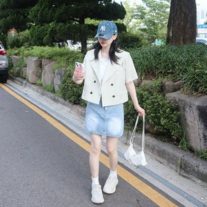 (초특가 고퀄리티)(국내 자체 제작)(당일 발송) 세일러 카라 미니 더블 여름 자켓