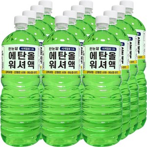 한눈알 에탄올 워셔액 사계절 식물성, 1.8L, 12개