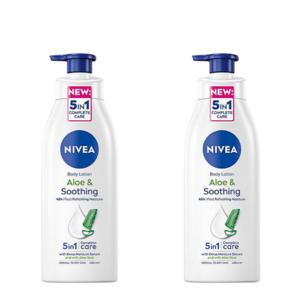 호주 니베아 알로에 바디로션 모이스춰라이저 48시간 NIVEA Aloe Vera Body Lotion Moisturiser 48H, 2개, 400ml