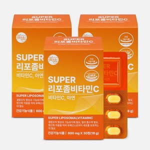 미쁨생활건강 SUPER 리포좀 비타민C 고함량 비타민, 3개, 30정