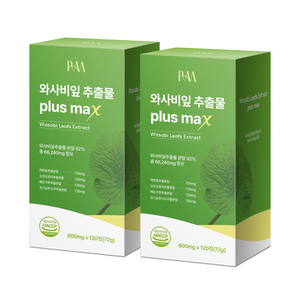 파미젠 와사비잎 추출물 PLUS MAX 600mg 4개월분, 2개, 120정