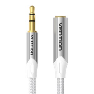 벤션 실버 프리미엄 스테레오 3.5mm AUX 연장케이블 BHEI, BHEII-3m, 1개